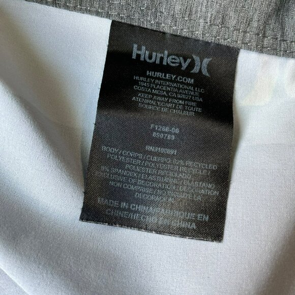 Hurley Phantom Board Shorts Mens 28 Palm Tree Beach Surf Swim Trunks Blue Gray - Picture 6 of 6